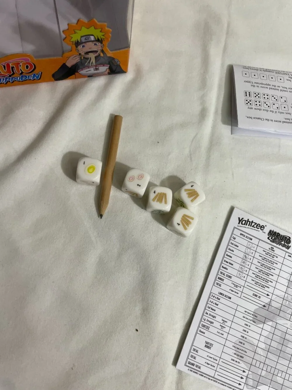 Naruto Shippuden Yahtzee Dice Game Complete Collectible Edition 2022 USAopoly